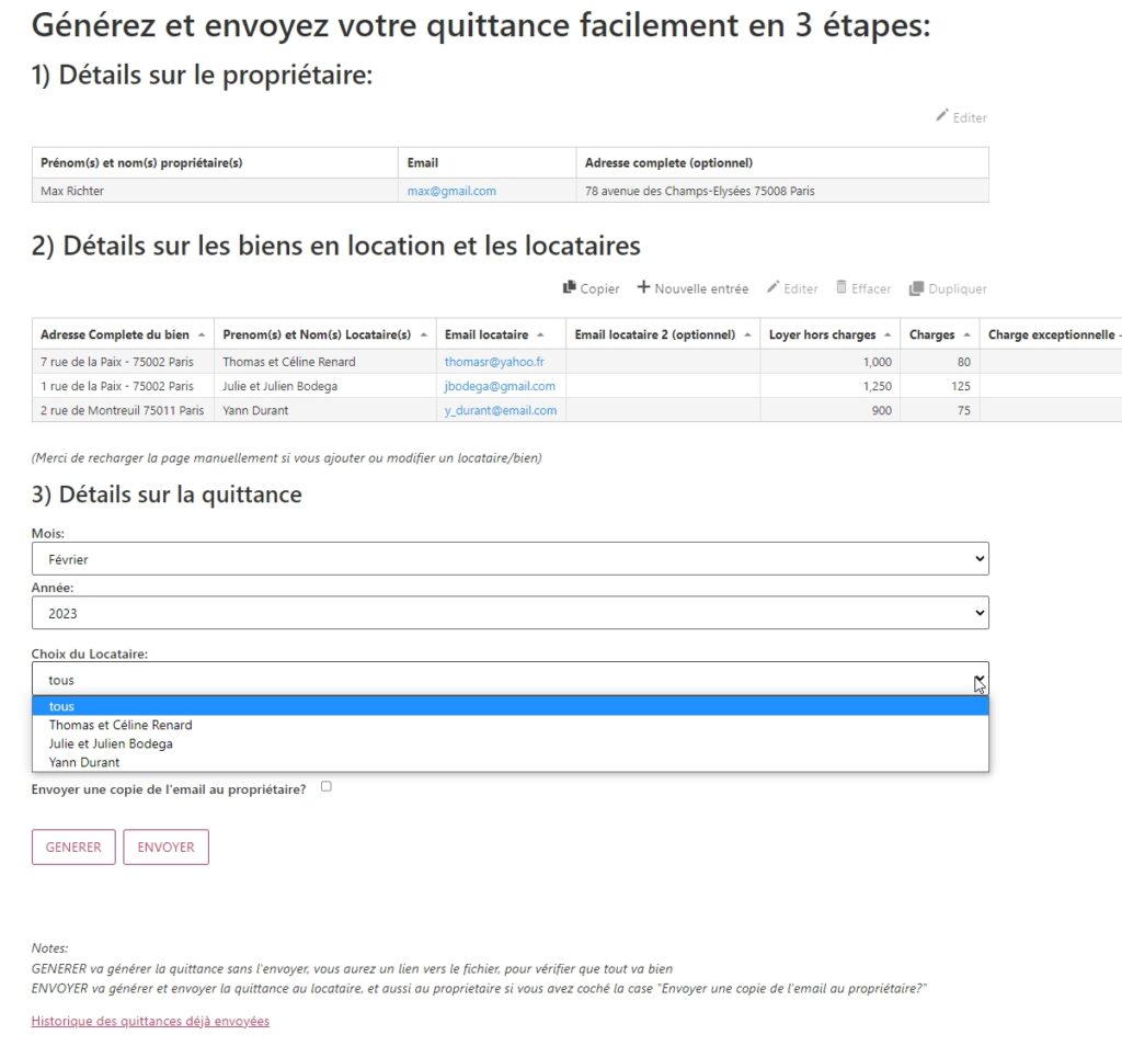 a quoi ressemble l'interface pour un utilisateur connecté